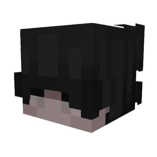 RqueOnBlocks Minecraft avatar head, 3D render