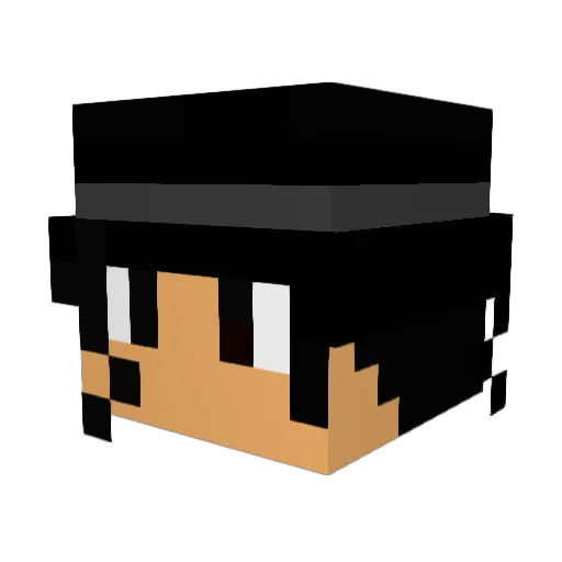Rqxxy_ Minecraft avatar head, 3D render