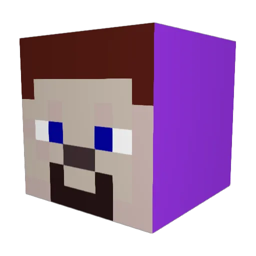 RqzerV3 Minecraft avatar head, 3D render