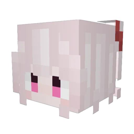 RrNL Minecraft avatar head, 3D render