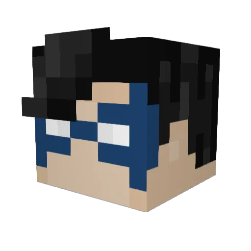 Rrad15 Minecraft avatar head, 3D render