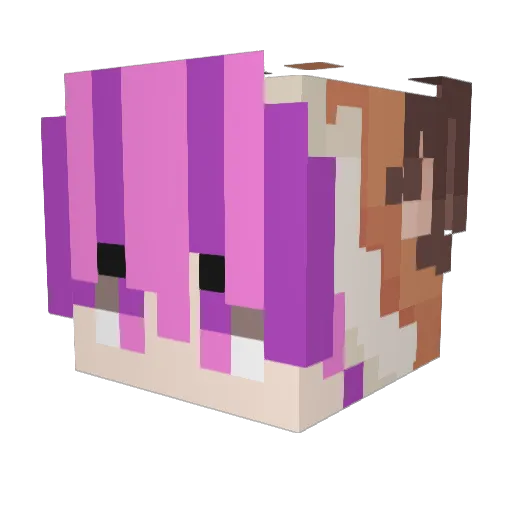 Rravenn Minecraft avatar head, 3D render