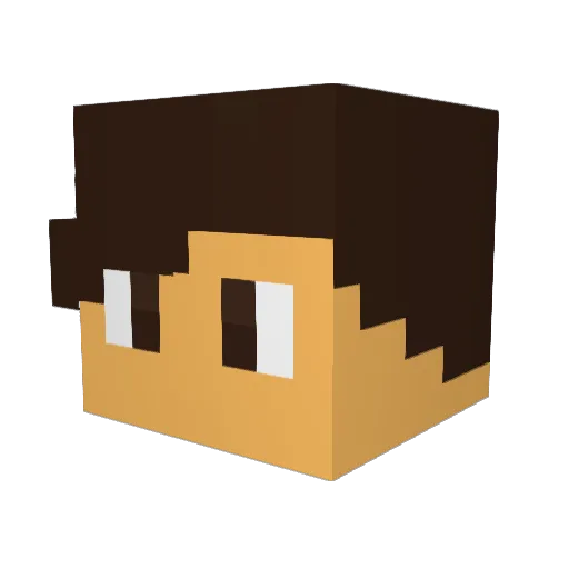 RrazerR Minecraft avatar head, 3D render