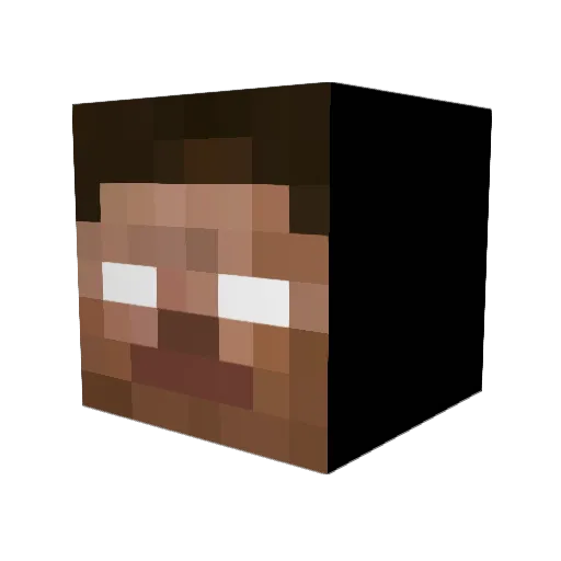 Rrbl Minecraft avatar head, 3D render