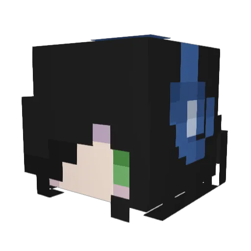 Rrd1 Minecraft avatar head, 3D render