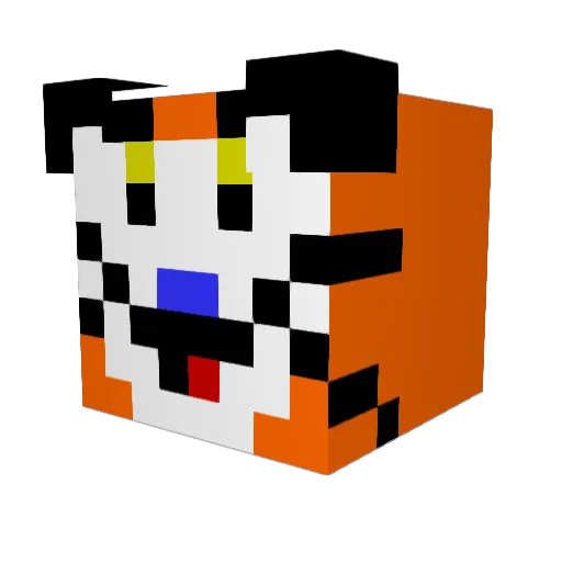 Rreba Minecraft avatar head, 3D render