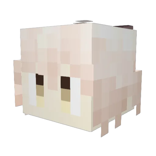Rredrock Minecraft avatar head, 3D render