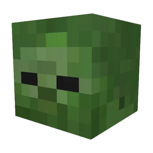 Rriko Minecraft avatar head, 3D render
