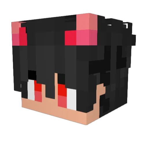 Rrotoh Minecraft avatar head, 3D render