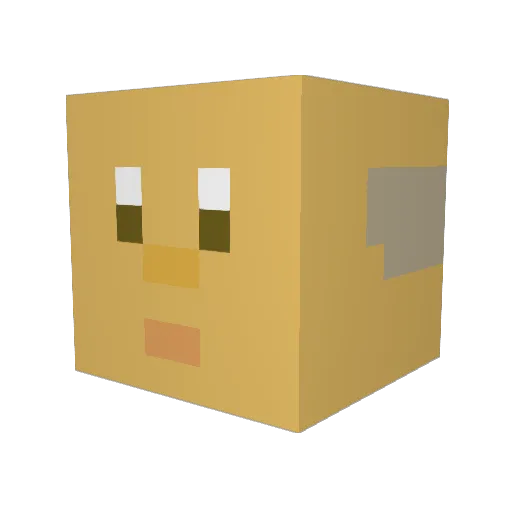 RsK Minecraft avatar head, 3D render