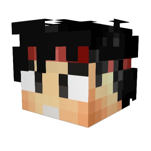 Rsca Minecraft avatar head, 3D render