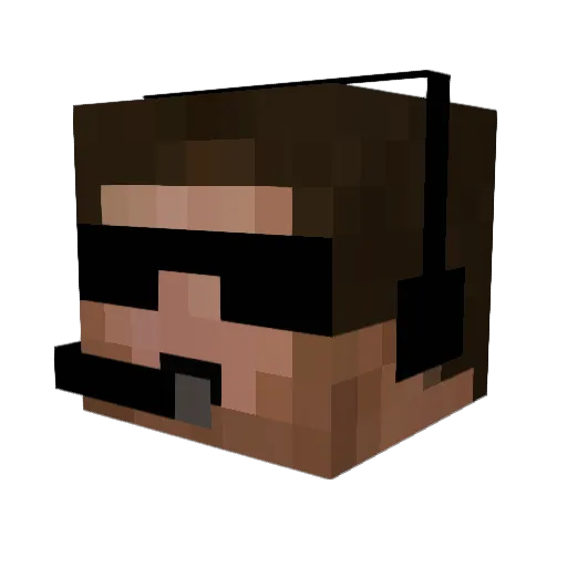 Rsiky Minecraft avatar head, 3D render
