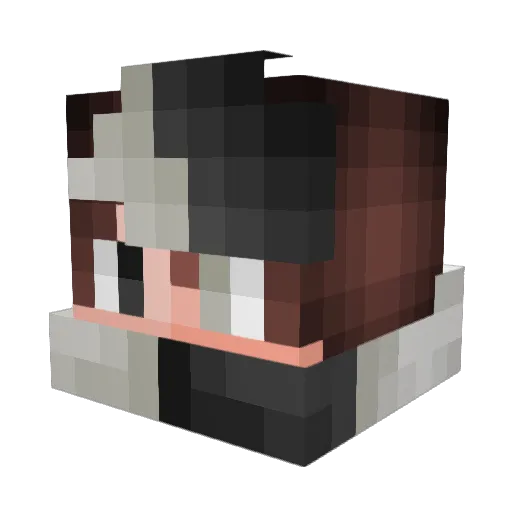 Rsnchill Minecraft avatar head, 3D render