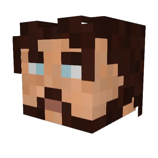 Rspao Minecraft avatar head, 3D render