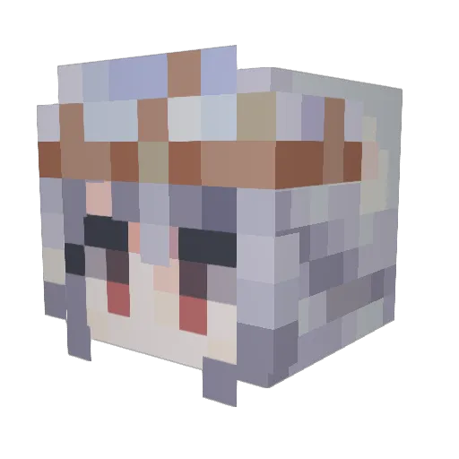RstV4 Minecraft avatar head, 3D render