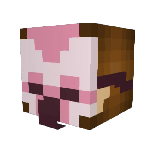 Rstack Minecraft avatar head, 3D render