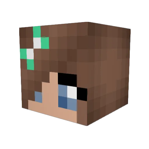 Rstar26 Minecraft avatar head, 3D render