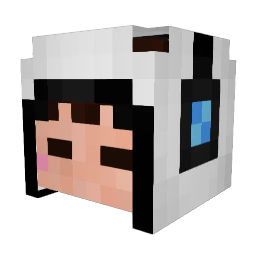 Rstudio Minecraft avatar head, 3D render