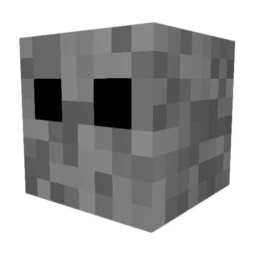 Rsty Minecraft avatar head, 3D render