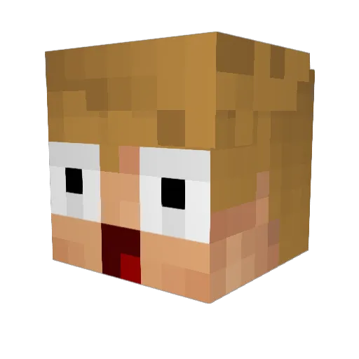 Rsx_ Minecraft avatar head, 3D render