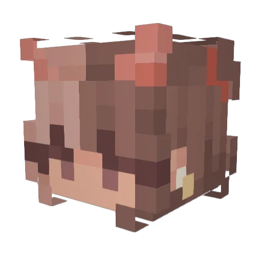 Rtber Minecraft avatar head, 3D render