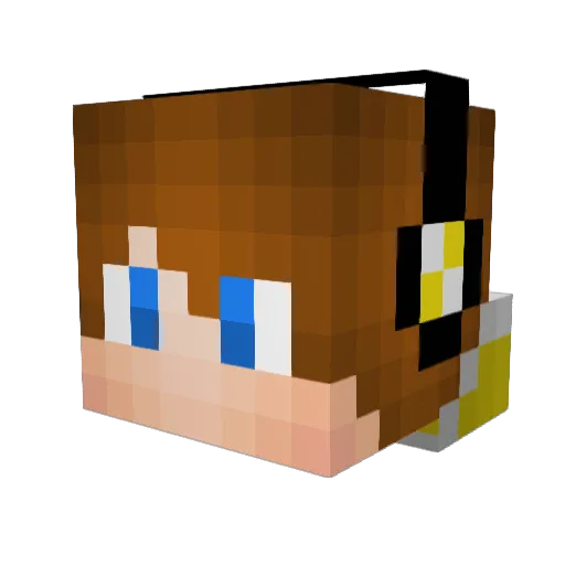 Rtech08 Minecraft avatar head, 3D render