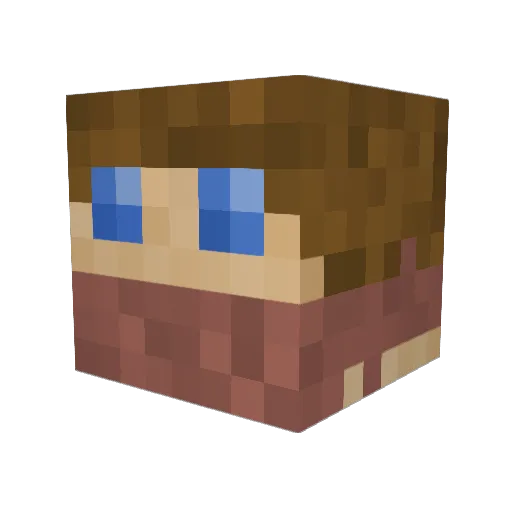 Rtigbe Minecraft avatar head, 3D render