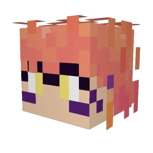 Rtima Minecraft avatar head, 3D render