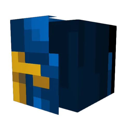 Rtpine Minecraft avatar head, 3D render
