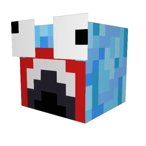 Ru007 Minecraft avatar head, 3D render