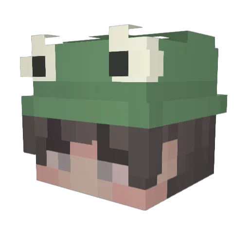 Ru1suSama Minecraft avatar head, 3D render