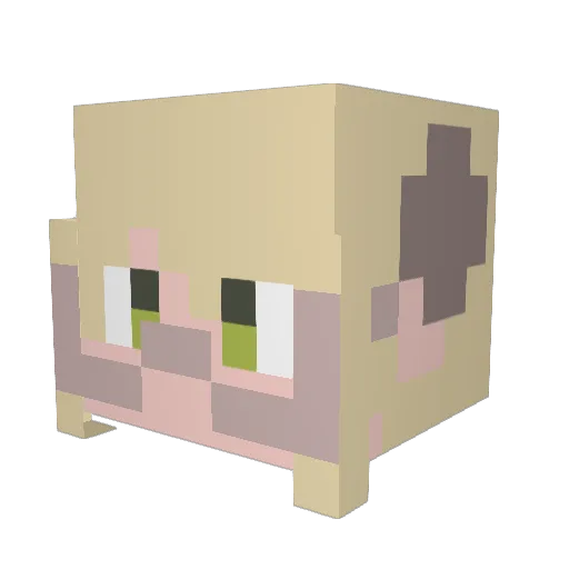 Ru2638 Minecraft avatar head, 3D render