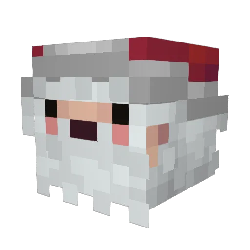 RuAN_1424 Minecraft avatar head, 3D render