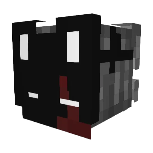 RuINna Minecraft avatar head, 3D render