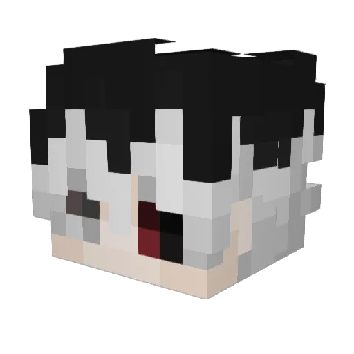 RuKaBin Minecraft avatar head, 3D render