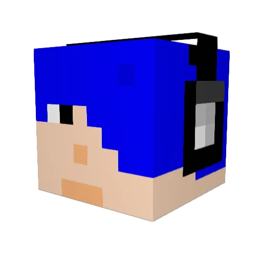 RuKe6050 Minecraft avatar head, 3D render
