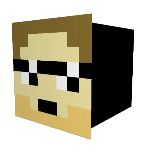 RuMleBuMle1 Minecraft avatar head, 3D render