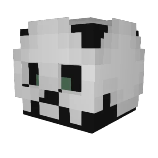 RuRoRof Minecraft avatar head, 3D render