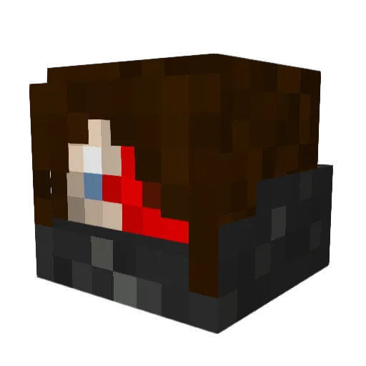 RuRuRuben8 Minecraft avatar head, 3D render
