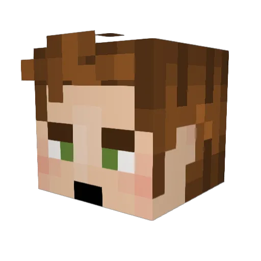 RuTTix Minecraft avatar head, 3D render