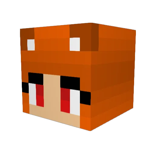 RuThux Minecraft avatar head, 3D render