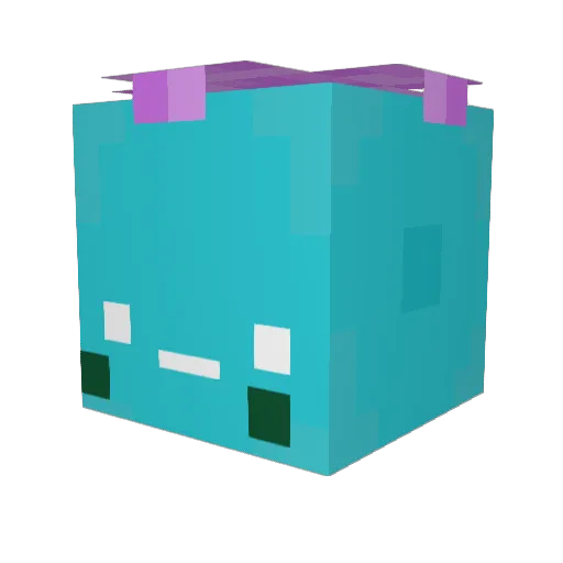 Ru_4te Minecraft avatar head, 3D render