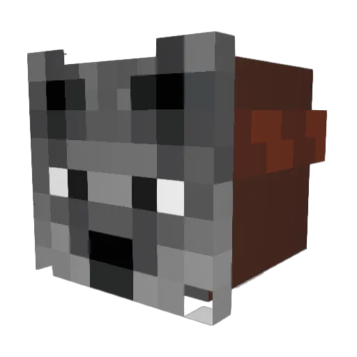 Ru_MC Minecraft avatar head, 3D render