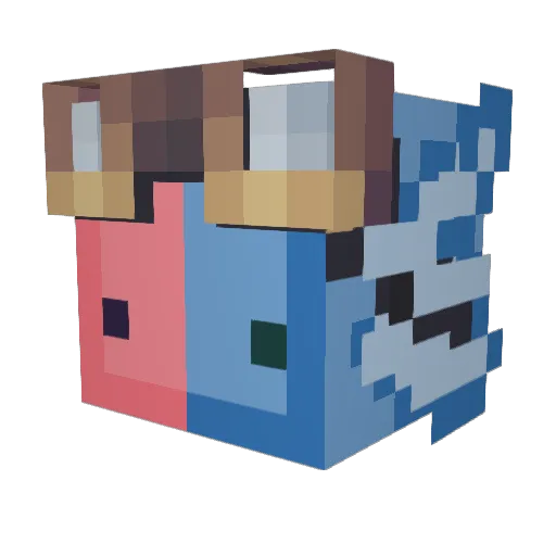 Ru_Mich Minecraft avatar head, 3D render