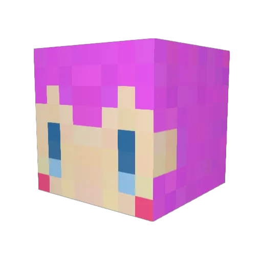 Ru_Shion Minecraft avatar head, 3D render