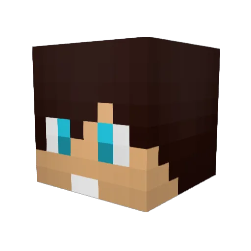 Ru_Vitamin Minecraft avatar head, 3D render