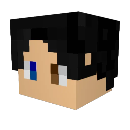 Ru_Yang Minecraft avatar head, 3D render