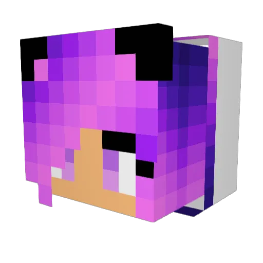 Rua626 Minecraft avatar head, 3D render
