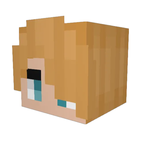 Ruamax Minecraft avatar head, 3D render