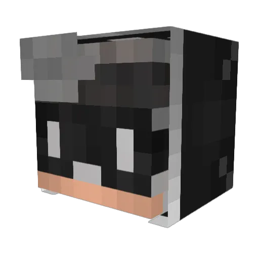 RuanVEVO Minecraft avatar head, 3D render